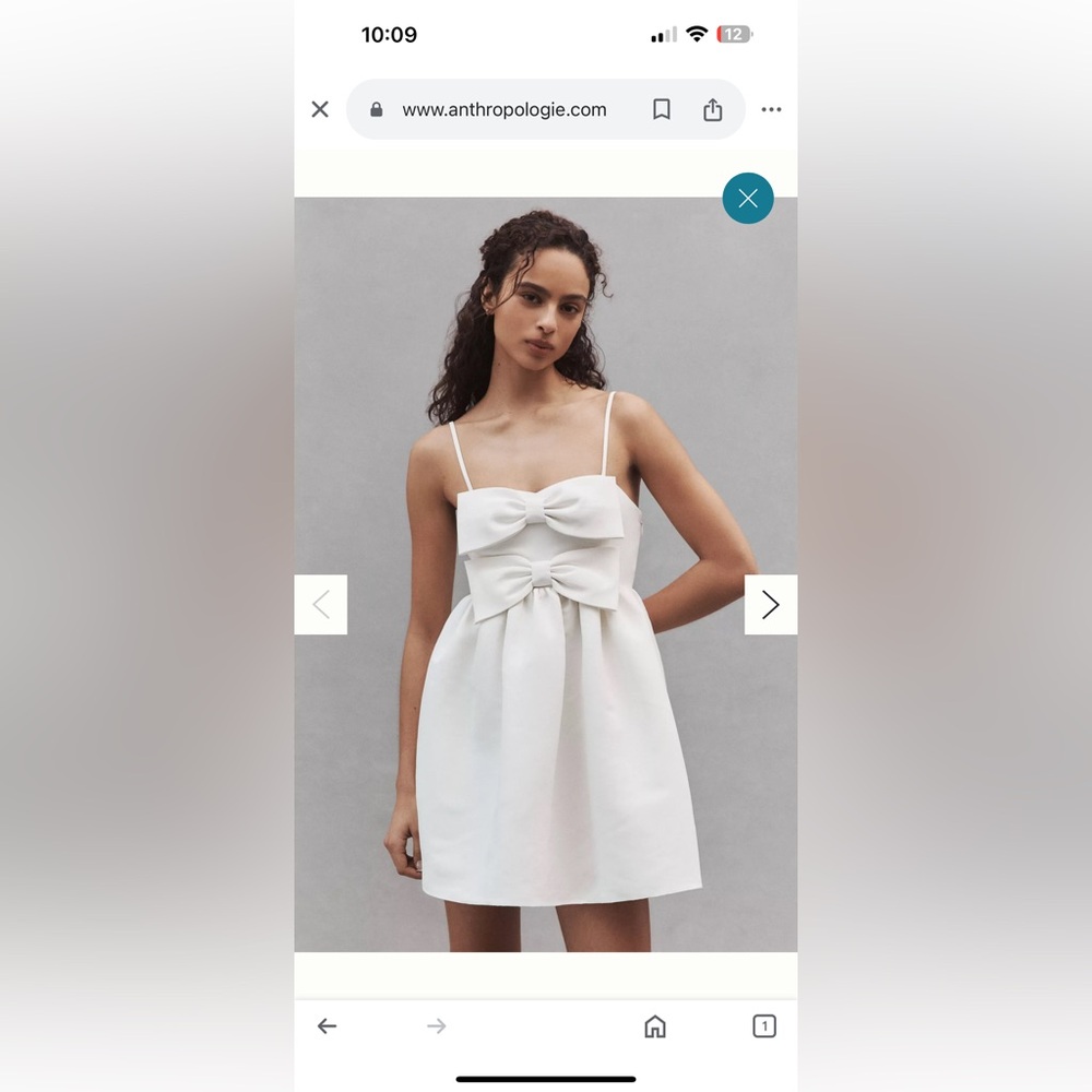 Anthropologie: Sachin & Babi Sloane Ivory Mini Dress Size 8